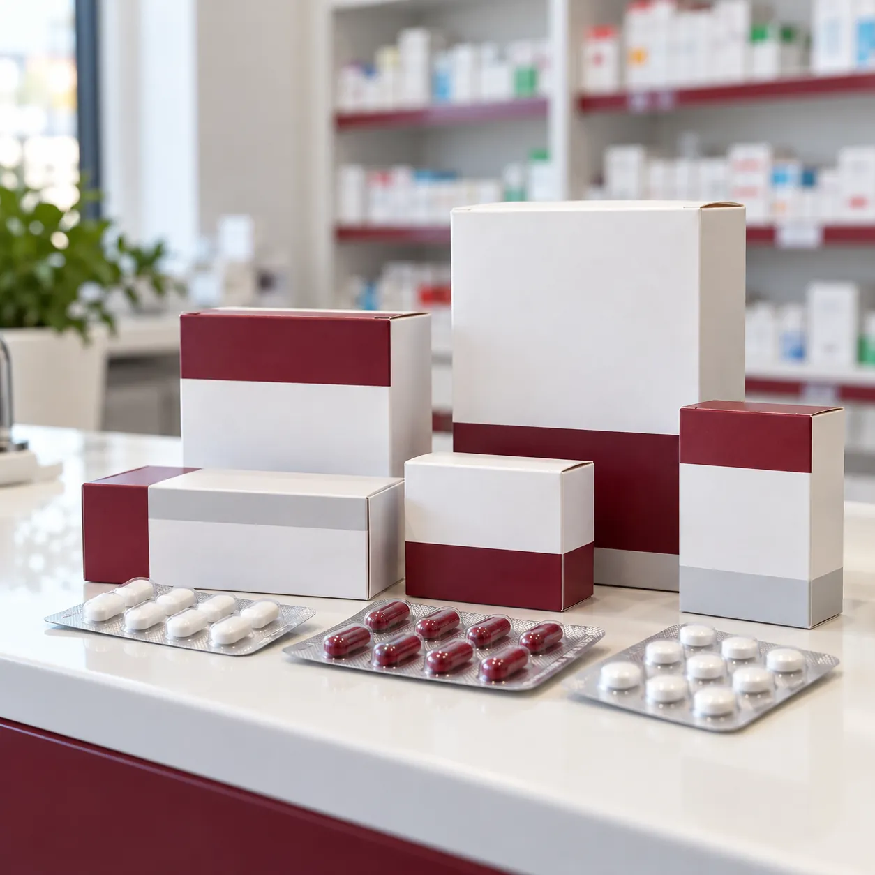 Medicamentos em caixas e cartelas